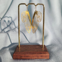 Butterfly Wings on Brass Fishhook Ear Wires